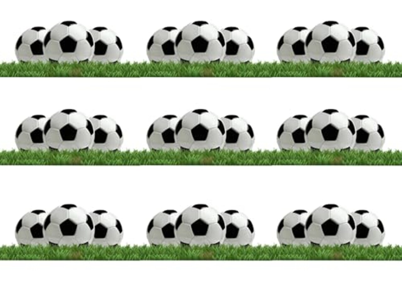 Soccer Edible Image Edible cake border 3 Strips 2.5x10.5 inchs in size